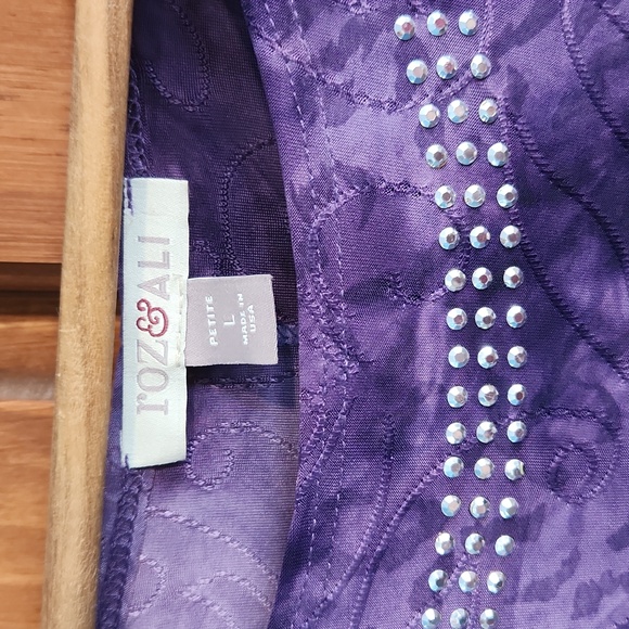 Purple Rhinestone roz&ALI top - Picture 2 of 11